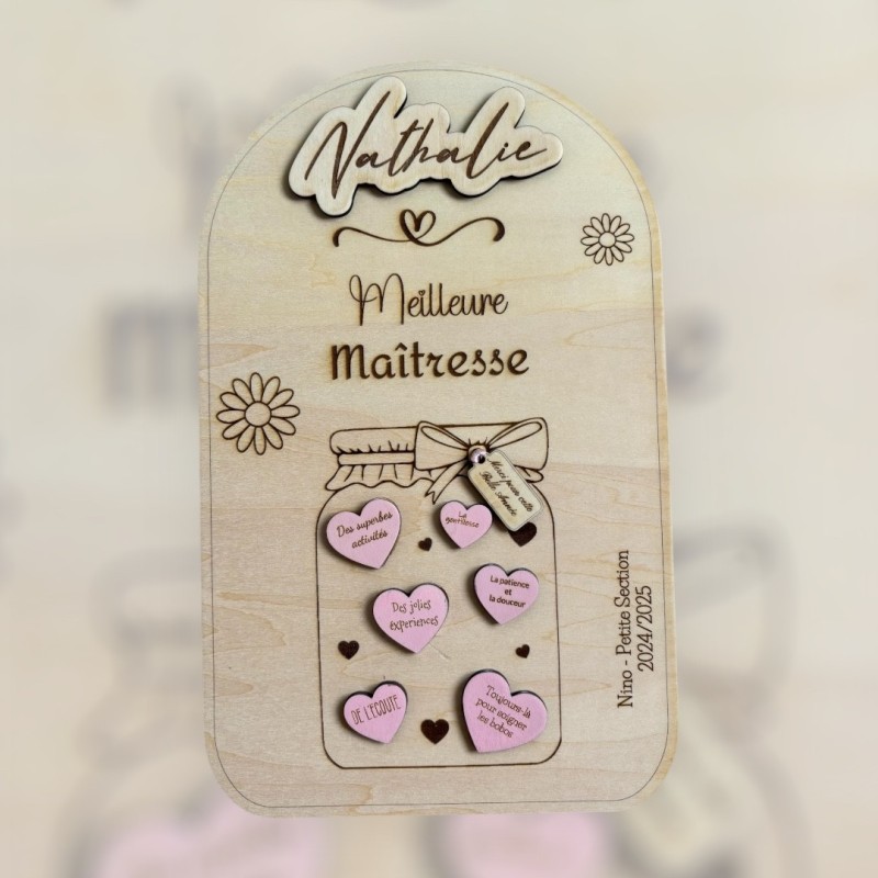 cadre maitresse personnalisé