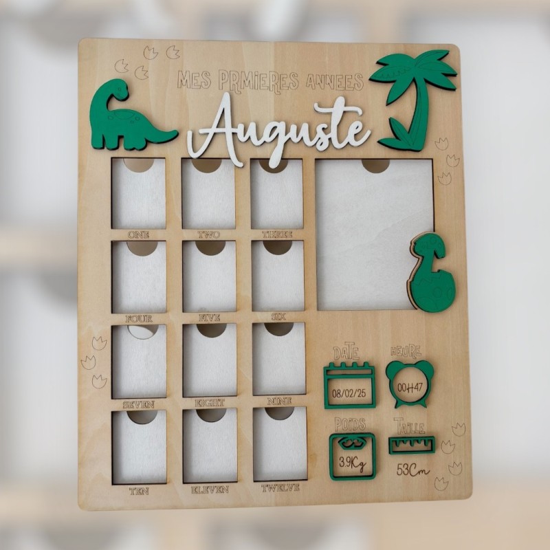 cadre première année bébé personnalisable