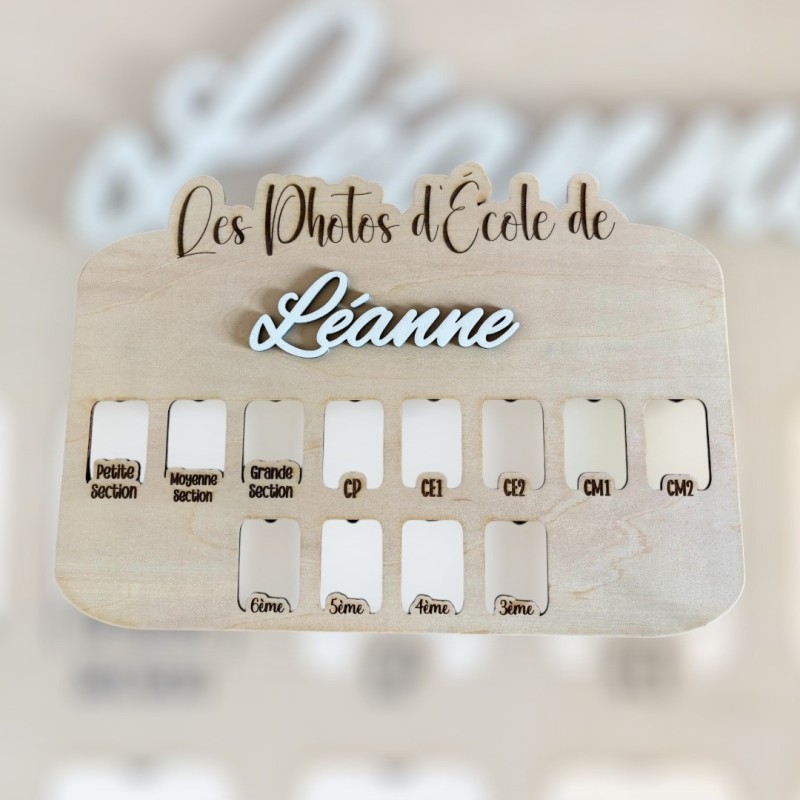cadre photo d'ecole personnalisable