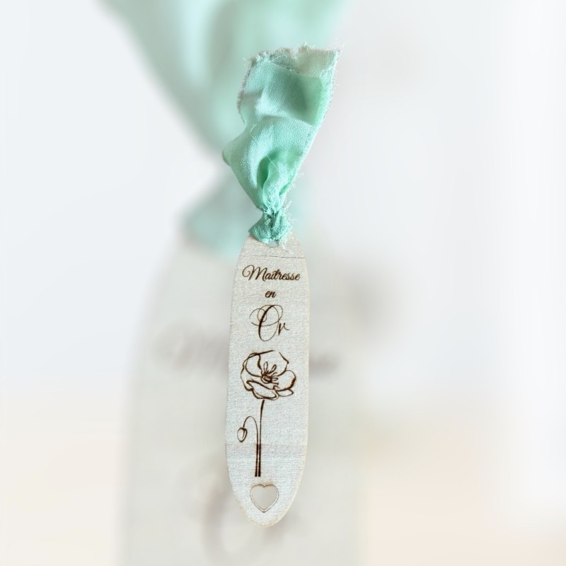 Marque page maitresse personnalisable